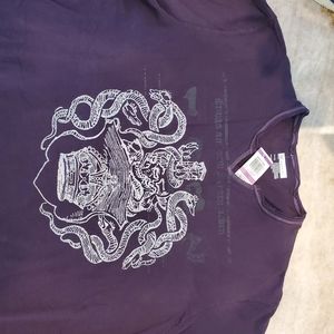 INC mens purple XXL Bada$$ scull t-shirt